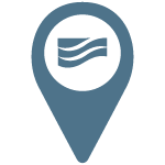Pin drop with WaterStone logo assessment area map icon