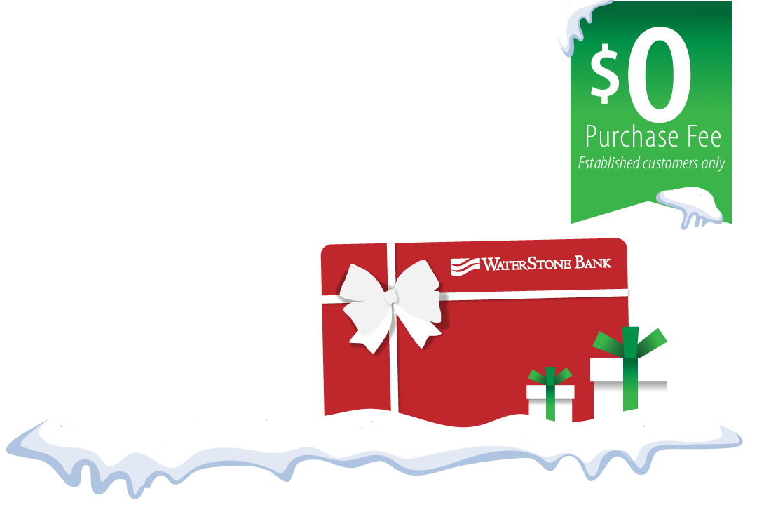 $0 purchase fee gift cards in branch for current customers only